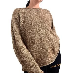 Eileen Fisher Brown + White Linen Sweater